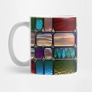 Colorful Patchwork, Stained Glass Pattern Mug